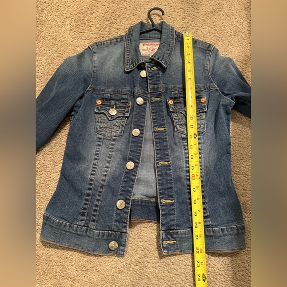 True Religión Blue Denim Jean Jacket Size Small - Picture 3 of 12